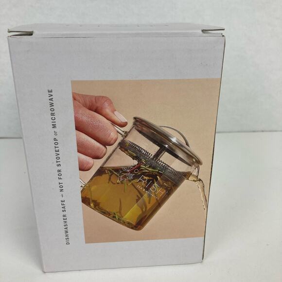 Simple Brew, Borosilicate Glass Teapot 13.5 fl oz (400 ml) Clear Steeping Strain - Picture 2 of 7